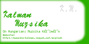 kalman muzsika business card